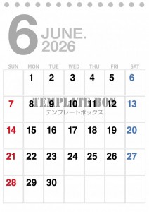 ２０２６年６月カ…