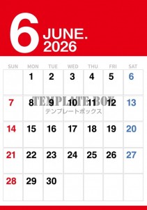 ２０２６年６月カ…