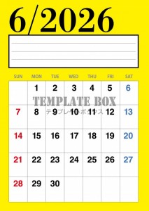 ２０２６年６月カ…