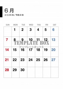 ２０２６年６月カ…