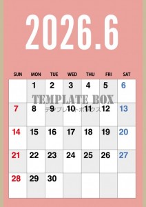 ２０２６年６月カ…