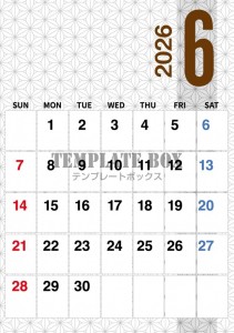２０２６年６月カ…