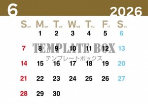 ２０２６年６月カ…