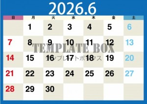 ２０２６年６月カ…