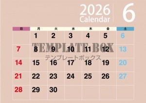 ２０２６年６月カ…