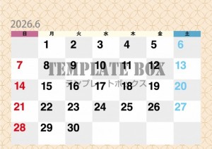 ２０２６年６月カ…