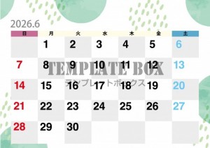 ２０２６年６月カ…