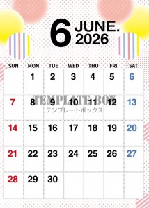 ２０２６年６月カ…