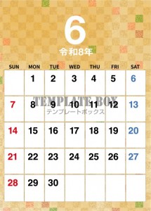 ２０２６年６月カ…