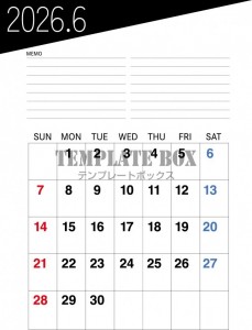 ２０２６年６月カ…