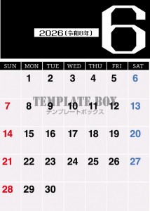 ２０２６年６月カ…