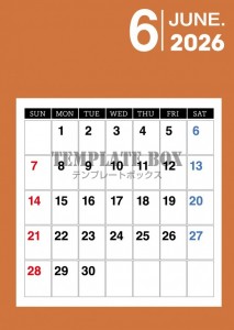 ２０２６年６月カ…