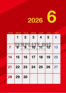 ２０２６年６月カ…