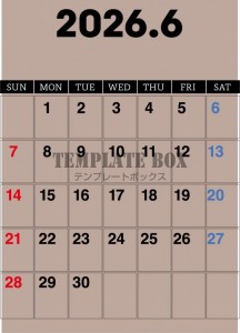 ２０２６年６月カ…