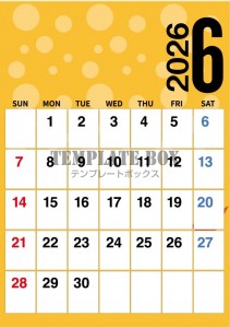 ２０２６年６月カ…