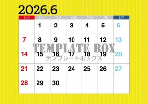 ２０２６年６月カ…