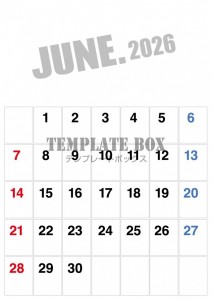 ２０２６年６月カ…