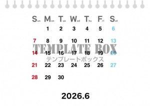 ２０２６年６月カ…