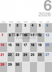 ２０２６年６月カ…