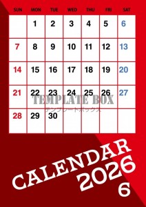 ２０２６年６月カ…