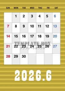 ２０２６年６月カ…