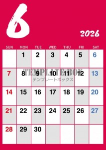 ２０２６年６月カ…