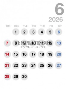 ２０２６年６月カ…