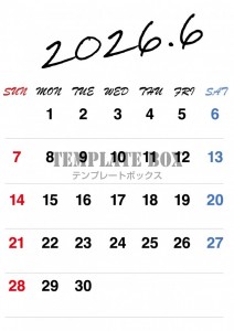 ２０２６年６月カ…