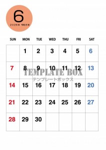 ２０２６年６月カ…