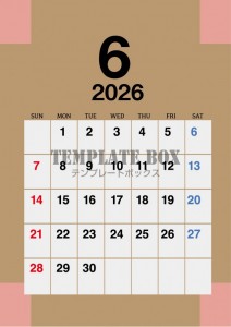 ２０２６年６月カ…