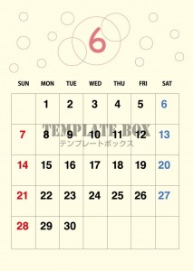 ２０２６年６月カ…