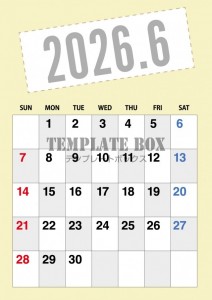 ２０２６年６月カ…