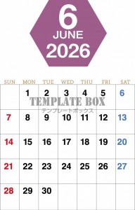 ２０２６年６月カ…