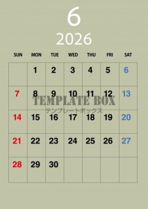 ２０２６年６月カ…