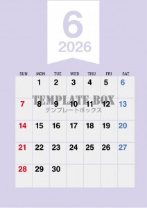 ２０２６年６月カ…