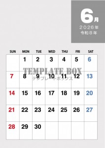 ２０２６年６月カ…