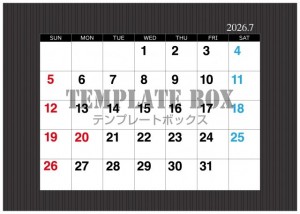 ２０２６年７月カ…