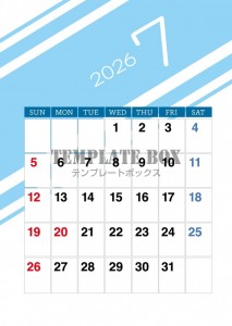 ２０２６年７月カ…