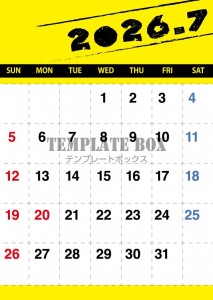 ２０２６年７月カ…
