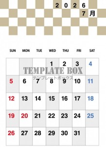 ２０２６年７月カ…