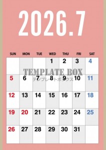 ２０２６年７月カ…