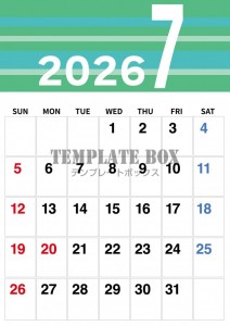 ２０２６年７月カ…