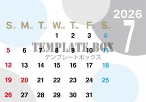 ２０２６年７月カ…