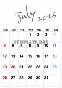 ２０２６年７月カ…