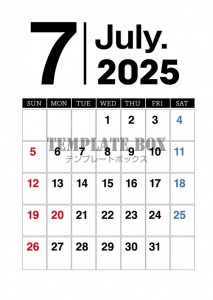 ２０２６年７月カ…