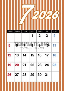 ２０２６年７月カ…