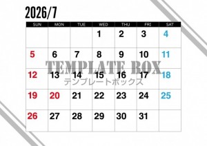 ２０２６年７月カ…