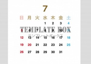 ２０２６年７月カ…