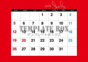 ２０２６年７月カ…