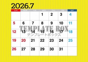 ２０２６年７月カ…